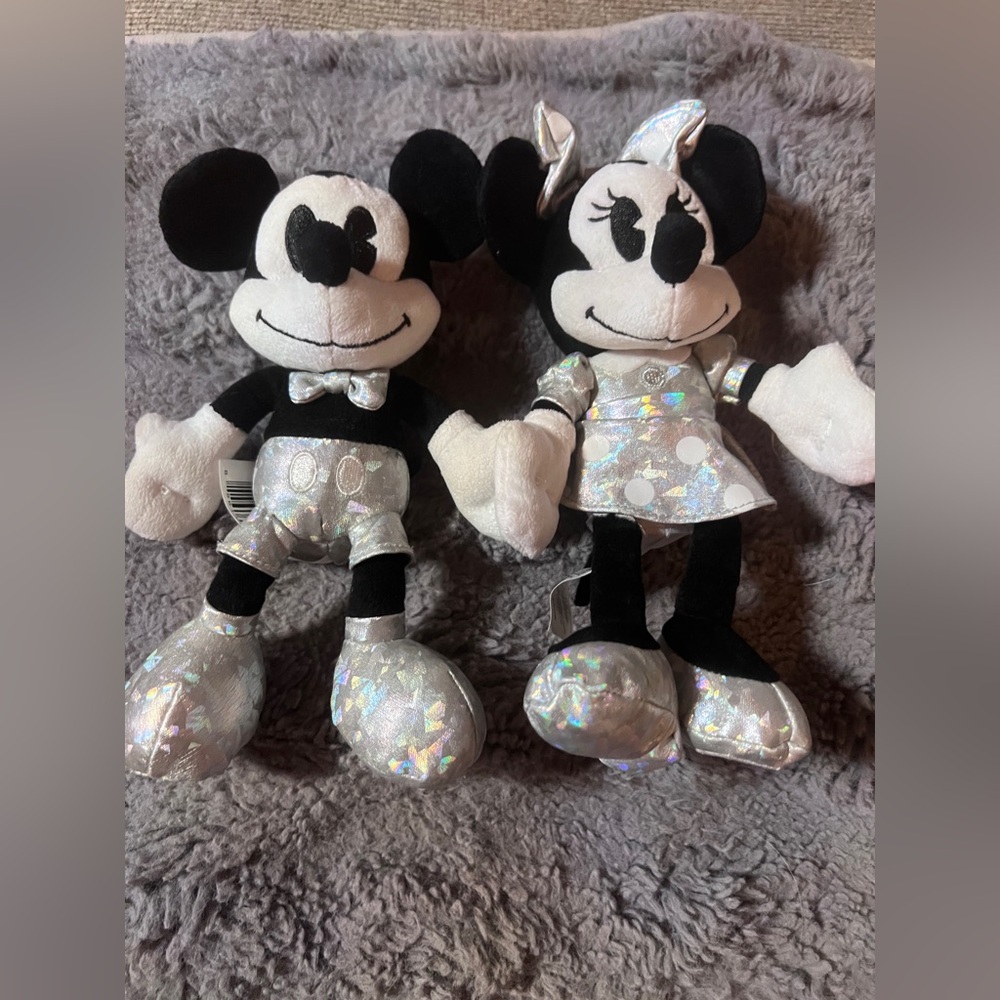 Disney 100 Years Of Wonder Mickey And Minnie Mouse Plush Platinum Edition